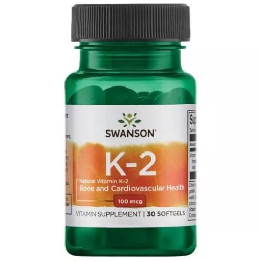 Swanson - Vitamin K2 - Natürlich, 100 mcg - 30 Weichkapseln – Bild 2