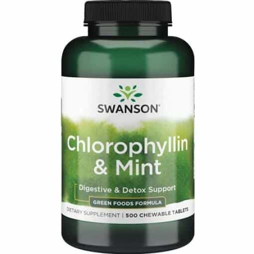 Swanson - Chlorophyllin & Mint - 500 chewable tablets