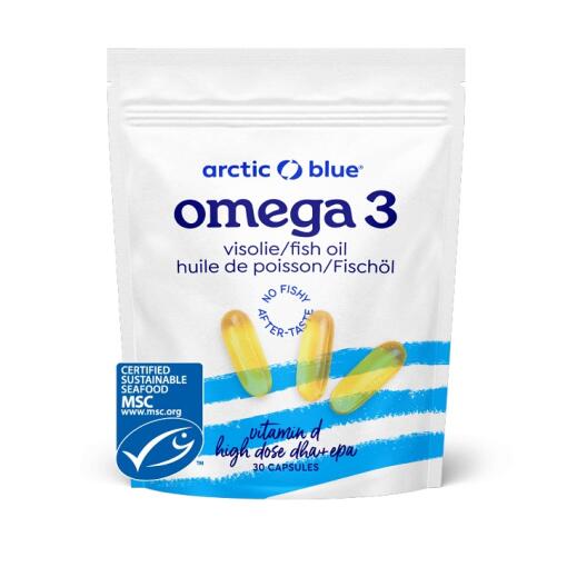 Arctic Blue - Fish Oil High Dose DHA + EPA with Vitamin D - 30 caps