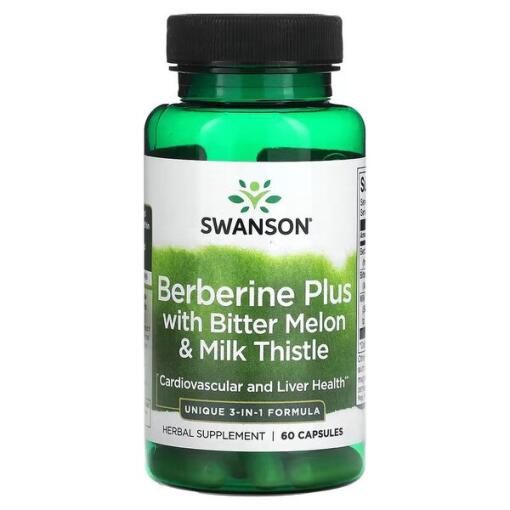 Swanson - Berberine Plus with Bitter Melon & Milk Thistle - 60 caps