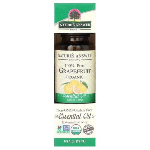 Nature's Answer - 100% Pure Grapefruit Organic Essential Oil - 15 ml.