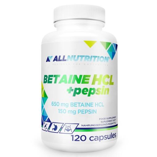 Allnutrition - Betain HCl + Pepsin - 120 Kapseln
