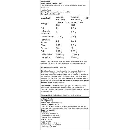 BioTechUSA - Veganes Protein mit Kaffeegeschmack - 500g – Bild 2