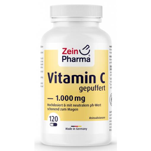 Zein Pharma - Gepuffertes Vitamin C, 1000 mg - 120 Kapseln