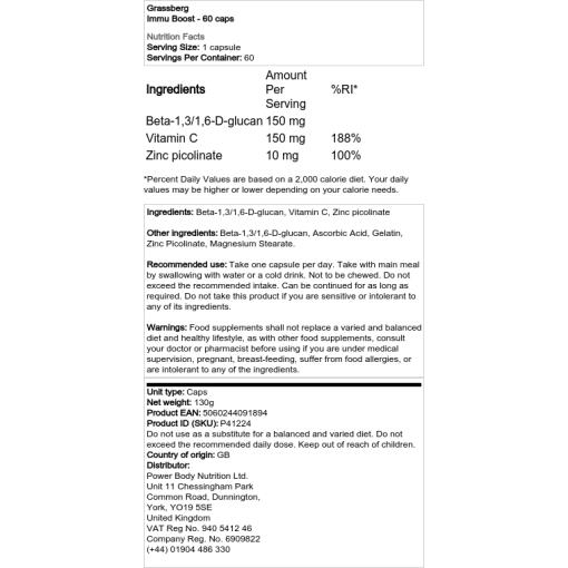 Grassberg - Immun-Boost - 60 Kapseln – Bild 2