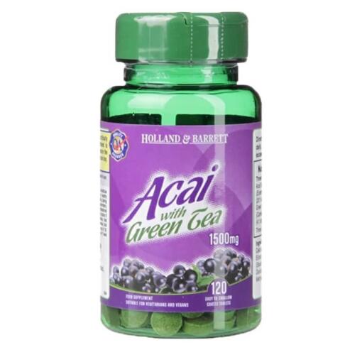 Holland & Barrett - Acai mit Grünem Tee, 1500mg - 120 Tabletten