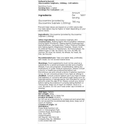 Holland & Barrett - Glucosaminsulfat – Bild 2