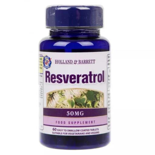 Holland & Barrett - Resveratrol, 50 mg - 60 Tabletten – Bild 2