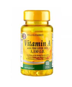 Holland & Barrett - Vitamin A, 3300 IE - 100 Weichkapseln