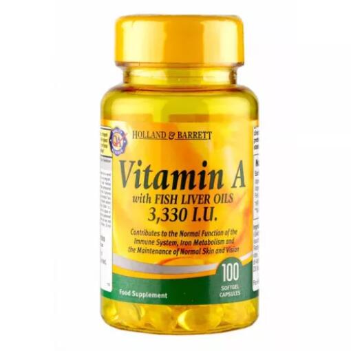 Holland & Barrett - Vitamin A, 3300 IE - 100 Weichkapseln