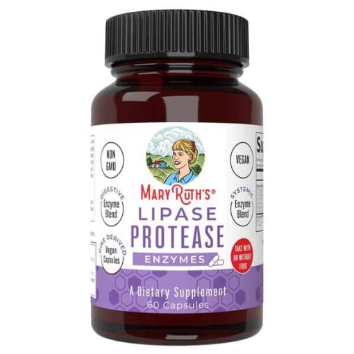 MaryRuth Organics - Lipase Protease Enzyme - 60 Kapseln