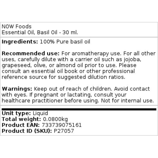 NOW Foods - Ätherisches Basilikumöl - 30 ml – Bild 2