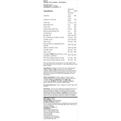 Natrol - Omega 3-6-9 Komplex - 90 Weichkapseln – Bild 2