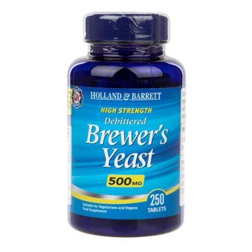Holland & Barrett - Natürliche Bierhefe, 500 mg - 250 Tabletten