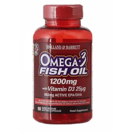 Holland & Barrett - Omega 3 1200mg mit Vitamin D3 - 90 Weichkapseln