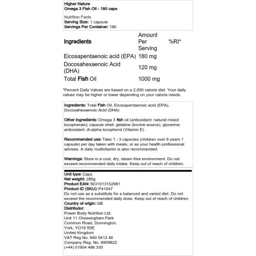 Higher Nature - Omega-3-Fischöl – Bild 2