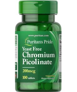 Puritan's Pride - Krom Picolinat, 200 mcg - 100 tabletter