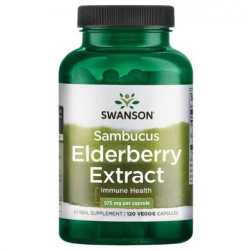 Swanson - Sambucus Holunderbeerextrakt - 120 vegane Kapseln