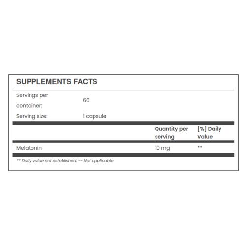 Swanson - Melatonin Dreifache Stärke 10 mg - 60 Kapseln – Bild 3