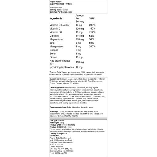 Higher Nature - Super Osteofood - 90 Tabletten – Bild 2
