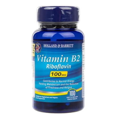 Holland & Barrett - Vitamin B2, 100 mg - 100 Tabletten