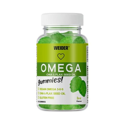 Weider - Omega Gummier, Lime - 50 gummier