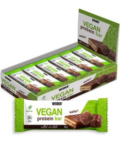 Weider - Vegansk Proteinbar, Saltet Chokolade - 12 x 35g