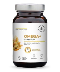 AURA HERBALS Omega+ Vitamin D3 2000 IU (60 sgel caps)