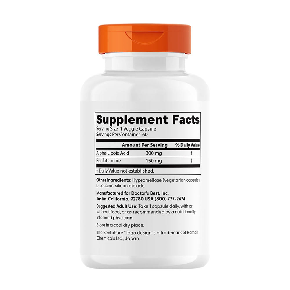 Benfotiamine 150 + Alpha-Lipoic Acid 300 - 60 vcaps – Bild 2