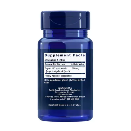 Black Cumin Seed Oil – 60 Softgels | Life Extension - immagine 2