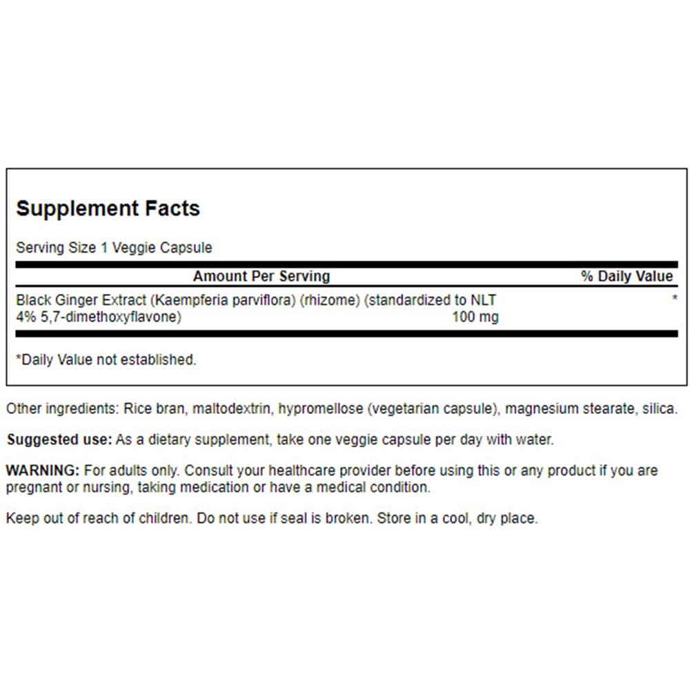 Black Ginger Extract, 100mg - 30 vcaps – Bild 3