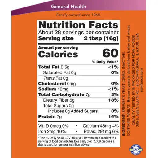Brewer's Yeast Powder – NOW Foods | 454g - immagine 2