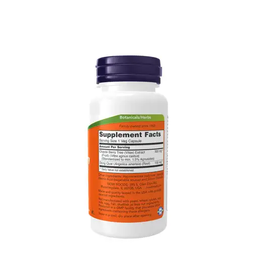 Chaste Berry Vitex Extract 300 mg – NOW Foods | 90 Veg Capsules - immagine 2