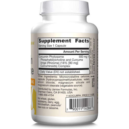Curcumin Phytosome (Meriva), 500mg – 60 vcaps – Image 3