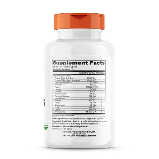 Doctor's Best Digestive Enzymes – 90 Vcaps - immagine 2