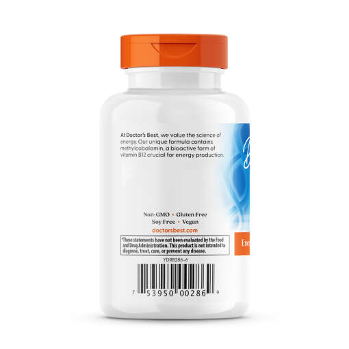 Doctor's Best Fully Active B12, 1500 mcg – 60 Vcaps - Image 3