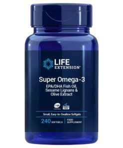 LIFE EXTENSION Super Omega-3 EPA/DHA with Sesame Lignans & Olive Extract EU version (240 easy-to-swallow sgels)
