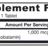 1000mcg (Lemon) - 100 vegan chewable tabs