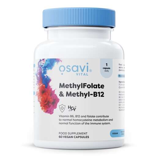 Méthylfolate et méthyl-B12 - 60 gélules végétaliennes