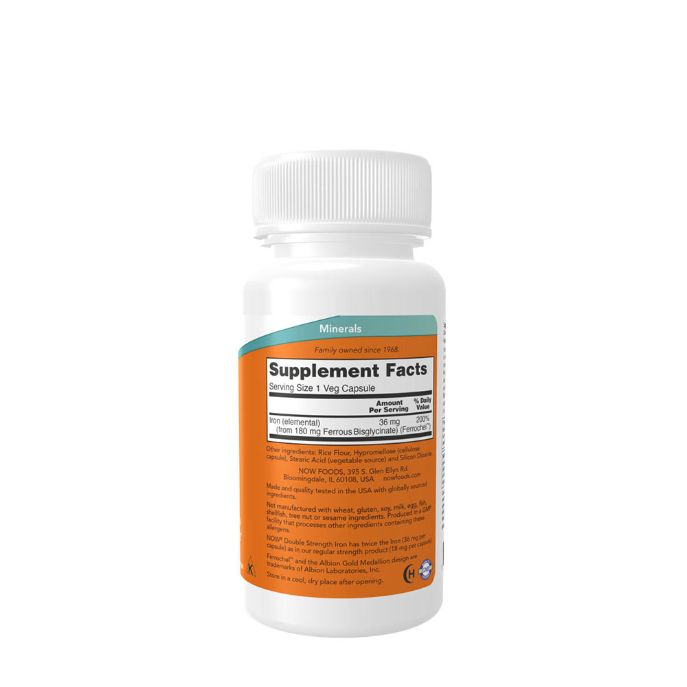 NOW Iron 36 mg Ferrochel(R) (90 Capsules) – Bild 2