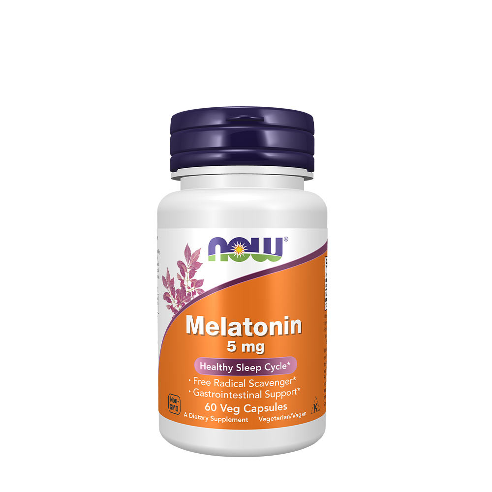 NOW Melatonin 5 mg (60 Veg Capsules)