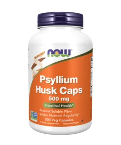 NOW Psyllium Husk 500 mg (500 Veg Capsules)