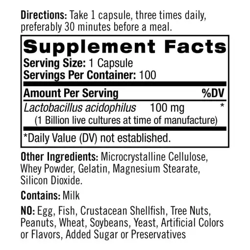 Natrol Acidophilus Probiotic – 100 Capsules - Image 5