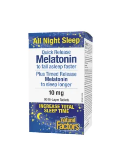Natural Factors Melatonin Quick Release Plus Timed Release 10 mg (90 Tablets)
