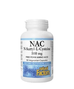 Natural Factors N-Acetyl-L-Cysteine Amino Acid 500 mg (90 Capsules)