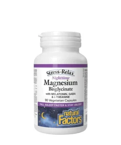 Natural Factors Stress-Relax Nighttime Magnesium Bisglycinate (90 Capsules)