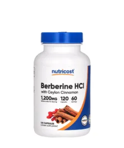 Nutricost Berberine HCl With Ceylon Cinnamon (120 Capsules)