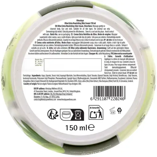 Himalaya Olive Extra Nourishing Cream – 150 ml - Image 2