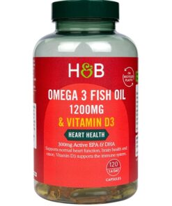 Omega 3 Fish Oil 1200mg & Vitamin D3 - 120 caps