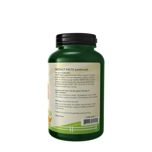 NOW Pets L-Lysine for Cats – 226g Powder - immagine 3